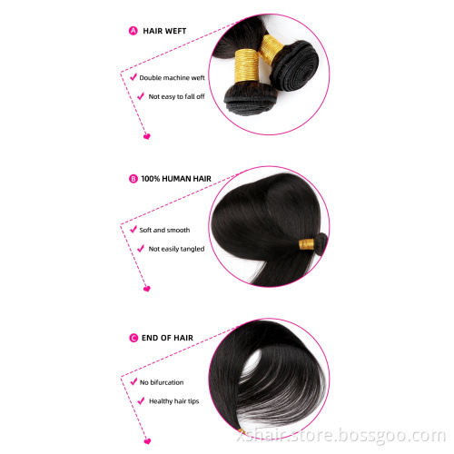 Unprocessed Mink Virgin Human 12A Grade Raw Brazilian Hair Bundles Cuticle Aligned Brazilian Hair Vendor Human Hair
